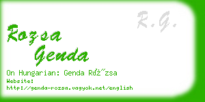 rozsa genda business card